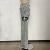 サイドリボンカットアウトハイウェストスリットデニムフレアパンツ | privatebeach | 詳細画像22 