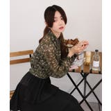 小花柄 裾シャーリング クロップド丈 長袖ブラウス | Pumpkin  Port | 詳細画像28 