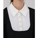 サテンリボンブラウス+リブカットソードッキング 長袖トップス | Pumpkin  Port | 詳細画像27 