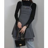 裾チュールレース ベルト付 ミニチュニックワンピース | Pumpkin  Port | 詳細画像10 