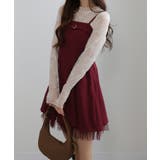 裾チュールレース ベルト付 ミニチュニックワンピース | Pumpkin  Port | 詳細画像23 