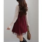 裾チュールレース ベルト付 ミニチュニックワンピース | Pumpkin  Port | 詳細画像26 