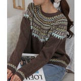 カラフルカラー ノルディック柄 ニット | Pumpkin  Port | 詳細画像13 