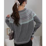 カラフルカラー ノルディック柄 ニット | Pumpkin  Port | 詳細画像7 