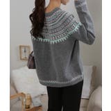 カラフルカラー ノルディック柄 ニット | Pumpkin  Port | 詳細画像8 