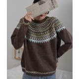 カラフルカラー ノルディック柄 ニット | Pumpkin  Port | 詳細画像9 