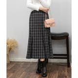大人めツィードチェック マーメイドロングスカート | Pumpkin Port | 詳細画像11