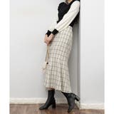 大人めツィードチェック マーメイドロングスカート | Pumpkin Port | 詳細画像7