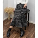 大人めツィードチェック マーメイドロングスカート | Pumpkin Port | 詳細画像9