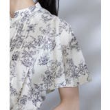 パールボタン ピンタック フレア袖 クロップド ブラウス | Pumpkin Port | 詳細画像42