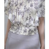 パールボタン ピンタック フレア袖 クロップド ブラウス | Pumpkin Port | 詳細画像43