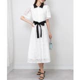 レース地 リボンベルト付 半袖 ワンピース | Pumpkin  Port | 詳細画像14 