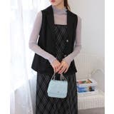 2点セット ロングベスト+バイアス柄チェック キャミワンピース | Pumpkin Port | 詳細画像13