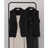 2点セット ロングベスト+バイアス柄チェック キャミワンピース | Pumpkin Port | 詳細画像30