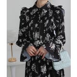 フリルデザイン リボン付き ティアード切替ロングワンピース | Pumpkin  Port | 詳細画像11 