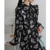 フリルデザイン リボン付き ティアード切替ロングワンピース | Pumpkin  Port | 詳細画像16 