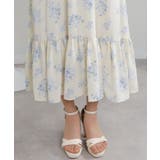 フリルデザイン リボン付き ティアード切替ロングワンピース | Pumpkin  Port | 詳細画像21 