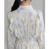 フリルデザイン リボン付き ティアード切替ロングワンピース | Pumpkin  Port | 詳細画像24 