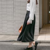 無地ツイル ラップ風ロングスカート | Pumpkin  Port | 詳細画像4 