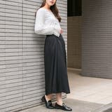 無地ツイル ラップ風ロングスカート | Pumpkin  Port | 詳細画像6 