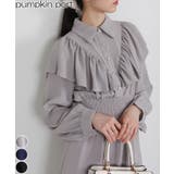 ボリュームフリル ゴールドボタン ハイウエスト ワンピース | Pumpkin  Port | 詳細画像1 