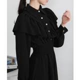 ボリュームフリル ゴールドボタン ハイウエスト ワンピース | Pumpkin  Port | 詳細画像11 