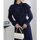 ボリュームフリル ゴールドボタン ハイウエスト ワンピース | Pumpkin  Port | 詳細画像19 