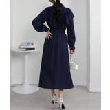 ボリュームフリル ゴールドボタン ハイウエスト ワンピース | Pumpkin  Port | 詳細画像23 