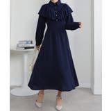 ボリュームフリル ゴールドボタン ハイウエスト ワンピース | Pumpkin  Port | 詳細画像25 