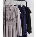 ボリュームフリル ゴールドボタン ハイウエスト ワンピース | Pumpkin  Port | 詳細画像28 