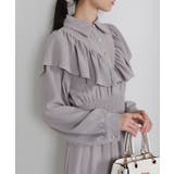 ボリュームフリル ゴールドボタン ハイウエスト ワンピース | Pumpkin  Port | 詳細画像3 