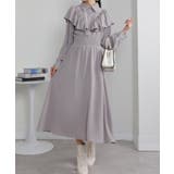 ボリュームフリル ゴールドボタン ハイウエスト ワンピース | Pumpkin  Port | 詳細画像5 