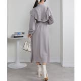 ボリュームフリル ゴールドボタン ハイウエスト ワンピース | Pumpkin  Port | 詳細画像7 