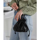 ブラック | 巾着 ショルダーバッグ | Pumpkin  Port