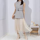 チュールプリーツスカート ドッキングワンピース | Pumpkin  Port | 詳細画像3