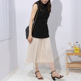 チュールプリーツスカート ドッキングワンピース | Pumpkin  Port | 詳細画像36