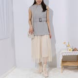 チュールプリーツスカート ドッキングワンピース | Pumpkin  Port | 詳細画像5