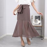 リボンベルト付き シアー マーメイドスカート | Pumpkin Port | 詳細画像6