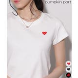ハート刺繍半袖Tシャツ | Pumpkin  Port | 詳細画像1 