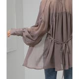 2WAY ボリューム袖 シアーロングシャツ | Pumpkin Port | 詳細画像17