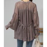 2WAY ボリューム袖 シアーロングシャツ | Pumpkin Port | 詳細画像20