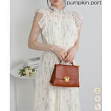 シアー花柄 フリルウエストシャーリングワンピース | Pumpkin Port | 詳細画像1