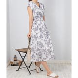 花柄 カシュクール ウエストシャーリング ワンピース | Pumpkin Port | 詳細画像10