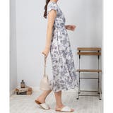 花柄 カシュクール ウエストシャーリング ワンピース | Pumpkin Port | 詳細画像12