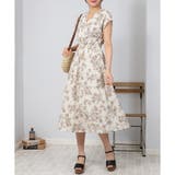 花柄 カシュクール ウエストシャーリング ワンピース | Pumpkin Port | 詳細画像15