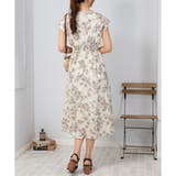 花柄 カシュクール ウエストシャーリング ワンピース | Pumpkin Port | 詳細画像21