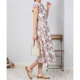 花柄 カシュクール ウエストシャーリング ワンピース | Pumpkin Port | 詳細画像5