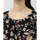 2枚フリルボリューム袖 ハイウエストリブ切替 花柄 ロングワンピース | Pumpkin Port | 詳細画像16