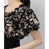 2枚フリルボリューム袖 ハイウエストリブ切替 花柄 ロングワンピース | Pumpkin Port | 詳細画像18