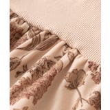 2枚フリルボリューム袖 ハイウエストリブ切替 花柄 ロングワンピース | Pumpkin Port | 詳細画像23